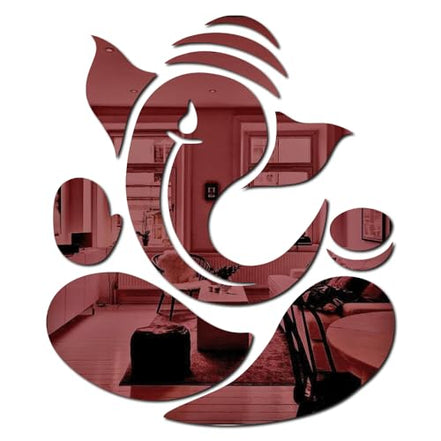 3D Acrylic Ganpati Wall Stickers