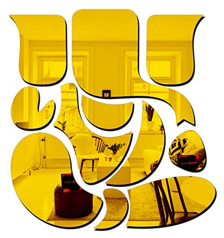 Ganesha Acrylic Golden Mirror Wall Sticker