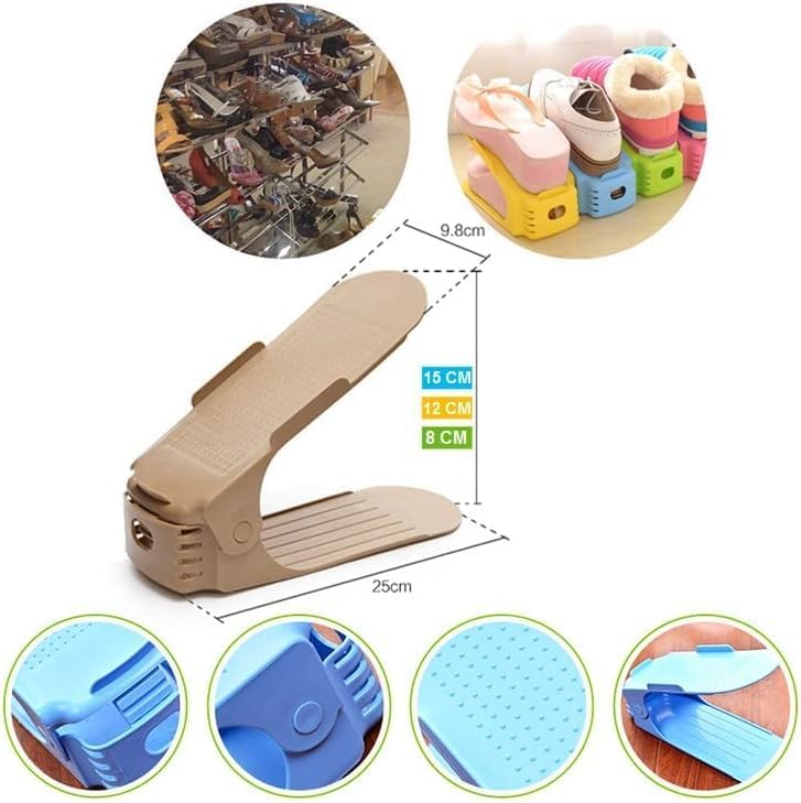 Adjustable Double-Decker Shoe Organizer