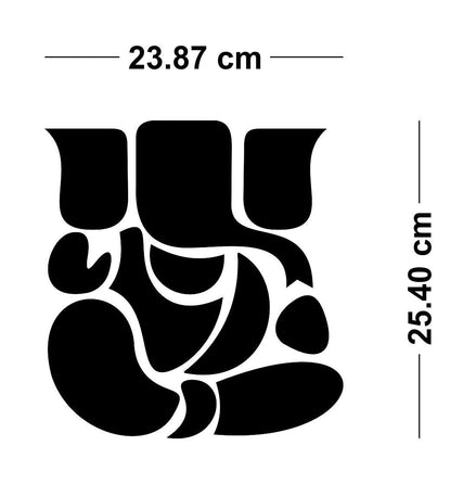 Ganesha Acrylic Golden Mirror Wall Sticker