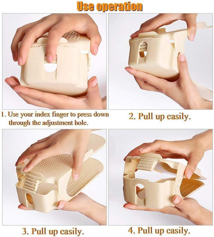 Adjustable Double-Decker Shoe Organizer