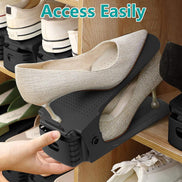 Adjustable Double-Decker Shoe Organizer