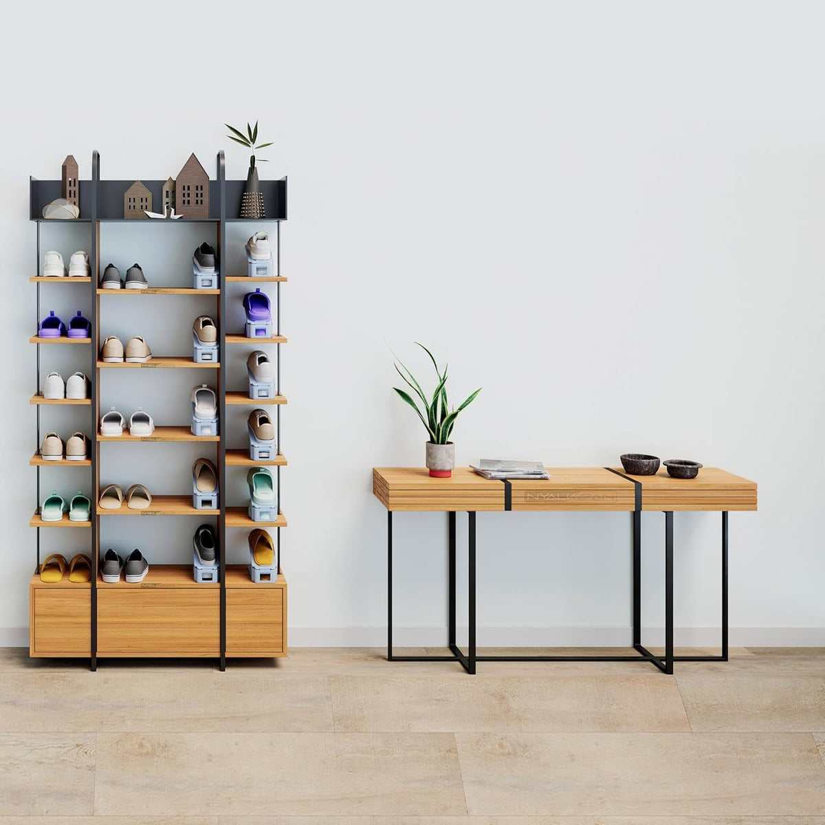 Adjustable Double-Decker Shoe Organizer