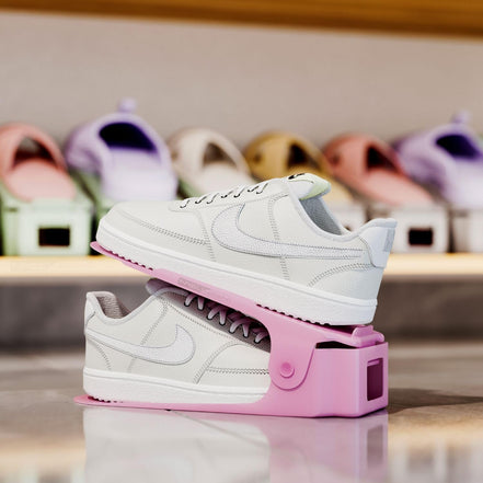 Adjustable Double-Decker Shoe Organizer