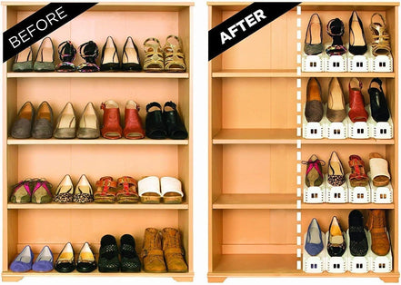 Adjustable Double-Decker Shoe Organizer