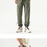 MEN'S SUMMER CARGO PANTS CASUAL COTTON LONG PANTS ( Pack of 2 )