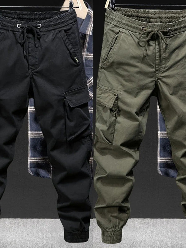 Men's Loose Solid Cargo Pants ( Pack of 2 )