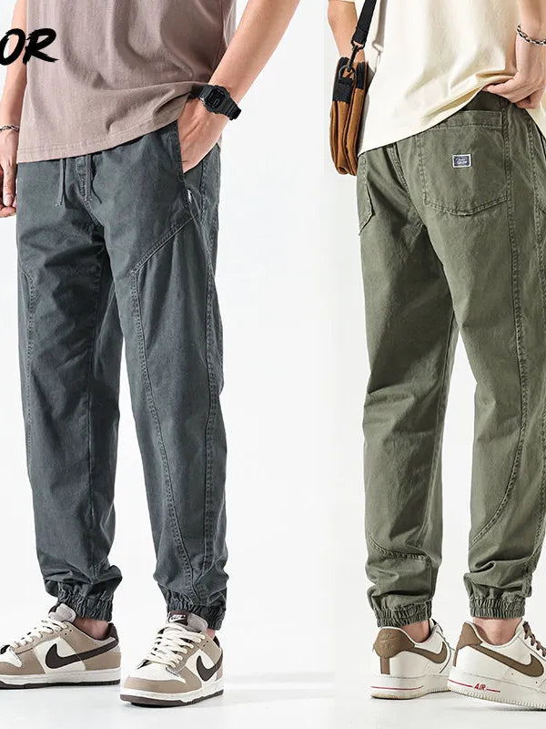 MEN'S SUMMER CARGO PANTS CASUAL COTTON LONG PANTS ( Pack of 2 )