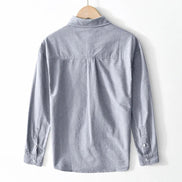 100% Cotton Breathable Soft Oxford Long-Sleeved Shirt ( Pack of 3 )